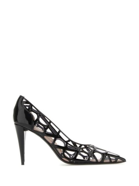Valentino Garavani Women Black Polymeric Material And Leather Toile Iconographe Pumps
