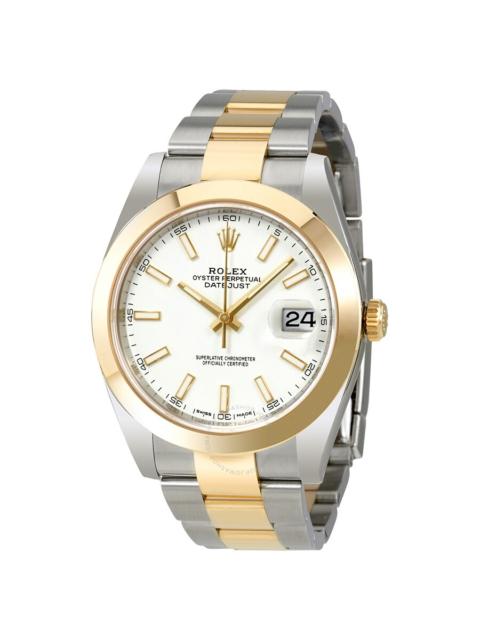 ROLEX Rolex Datejust 41 White Dial Steel and 18K Yellow Gold Oyster Bracelet Men's Watch 126303WSO
