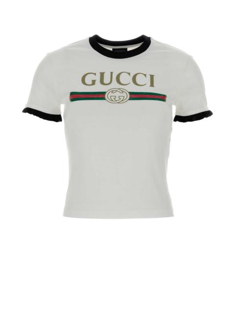 GUCCI Gucci Women White Cotton T-Shirt