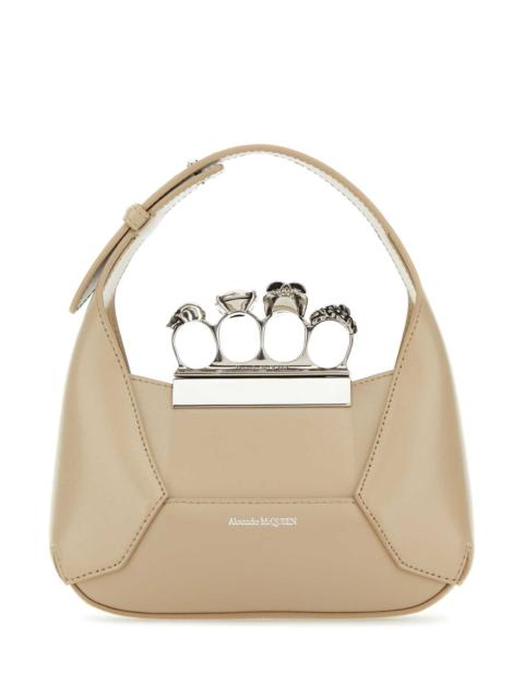 Alexander McQueen Alexander Mcqueen Women Sand Leather Mini Jewelled Hobo Handbag
