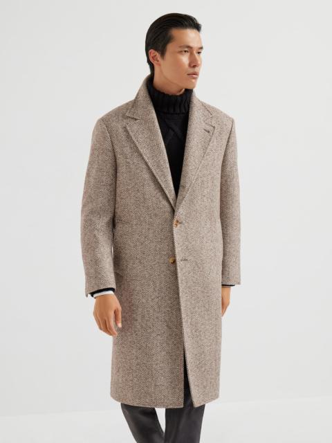 Brunello Cucinelli Wool and alpaca chevron coat