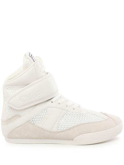 Chloé Chloé Women Mesh And Suede Kick High-Top Sneakers