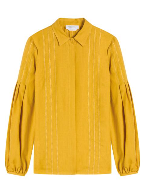 GABRIELA HEARST Gabriela Hearst Inga Pleated Linen Blouse