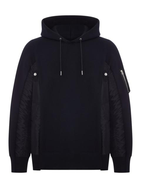 sacai Sacai Men Cotton And Nylon Hoodie