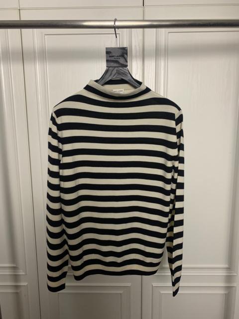 SAINT LAURENT Saint Laurent 15FW Black White Turtleneck Sweater