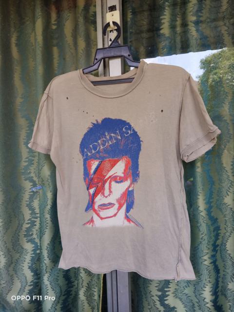 Other Designers Authentic Icon - Vtg David Bowie Amplified Aladdin Sane Distressed Tee