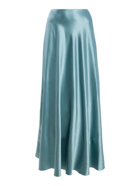 HEIRLOME Exclusive Antonia Silk Maxi Skirt light blue