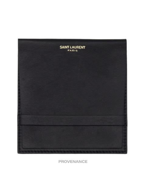 SAINT LAURENT Saint Laurent Paris SLP Jewelry Pouch - Black Leather