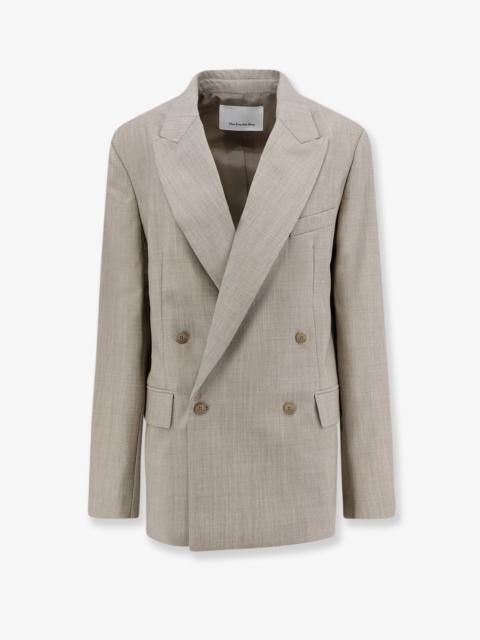 The Frankie Shop The Frankie Shop Newark Double-Breasted Blazer Beige