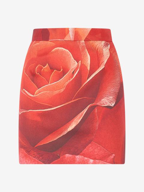 Roberto Cavalli Miniskirt With Rose Print