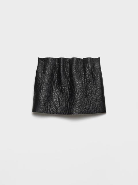 Prada Nappa leather mini skirt