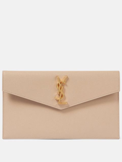 SAINT LAURENT Uptown leather clutch
