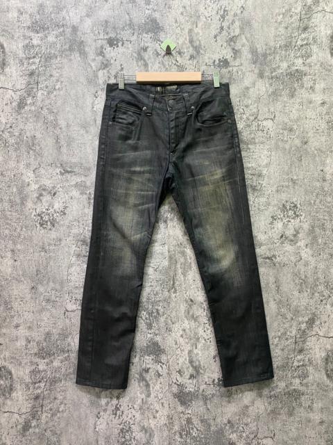 Other Designers Japanese Brand - Japanese BACK NUMBER Black Waxed Denim