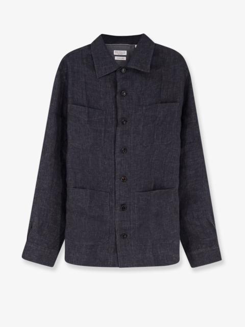 Brunello Cucinelli Brunello Cucinelli Men Easy Fit Linen Shirt