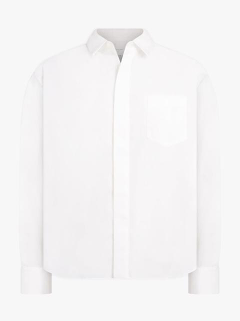 sacai COTTON POPLIN X NYLON TWILL SHIRT | OFF WHITE