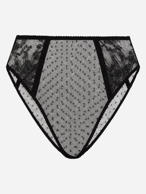 Dolce & Gabbana High-waisted lace briefs