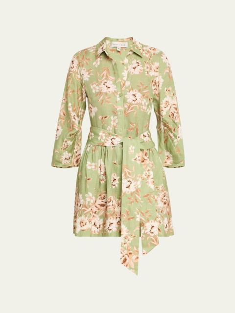 Cara Cara Raya Floral Button-Front Mini Dress
