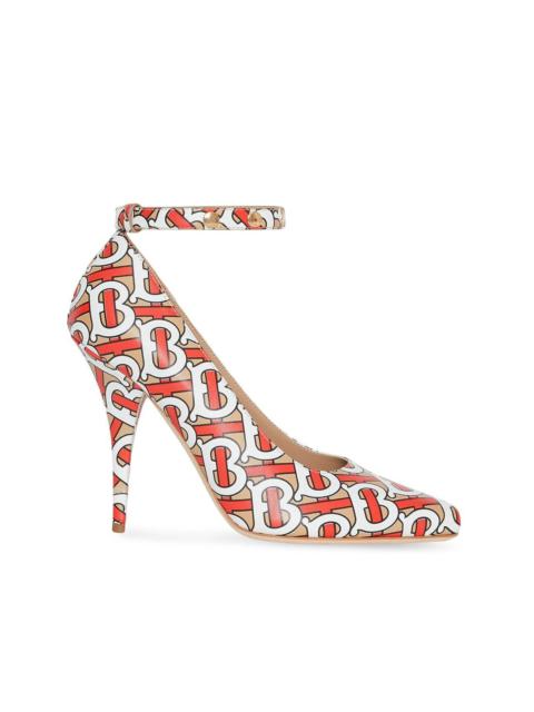 TB monogram print pumps