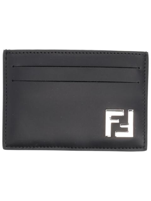 FENDI LEATHER CARD HOLDER WITH LOGO