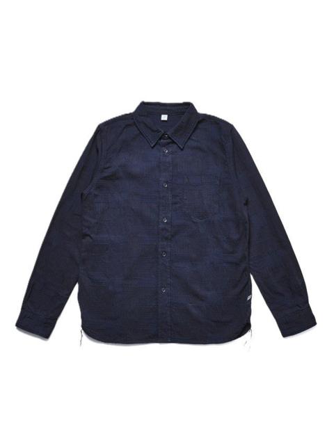 Pure Blue Japan 2239-ID Woven Jacquard BORO Patchwork Shirt - Double Indigo