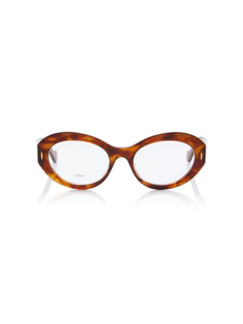 Loewe Anagram Round-Frame Acetate Glasses brown