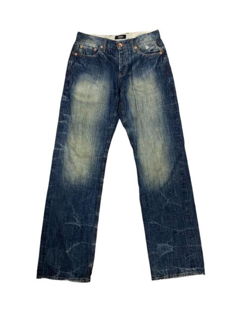 Other Designers Steals‼️Vintage Mossimo Buckle Back Distressed Denim Jeans