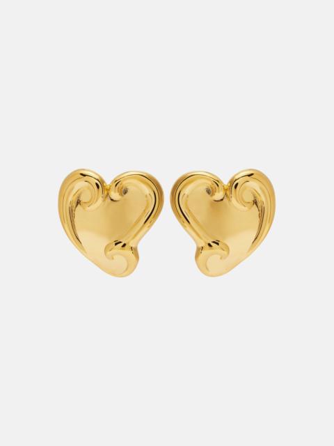 Oscar de la Renta Swirl Heart earrings