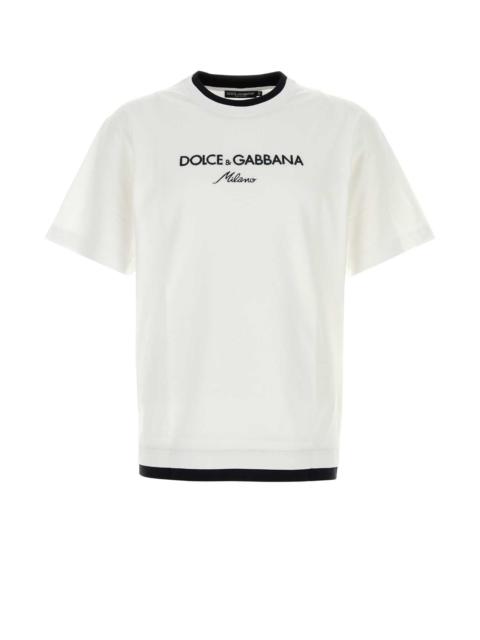 Dolce & Gabbana Dolce & Gabbana Men White Cotton T-Shirt