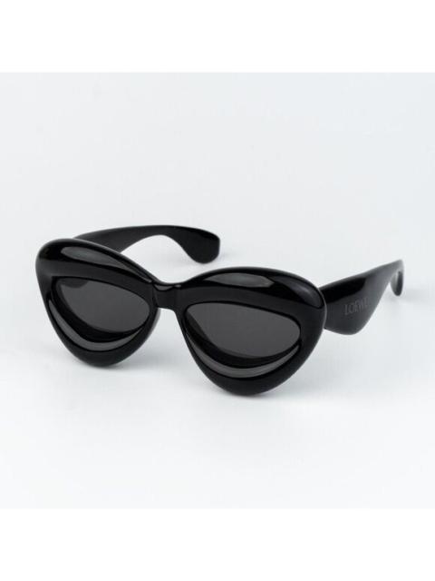 Loewe Loewe INFLATED Women Sunglasses Black Grey Cat Eye LW40097I 01A NEW AUTHENTIC