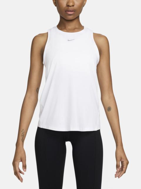 Nike Nike One Dri-FIT Tank in 100 White/black at Nordstrom