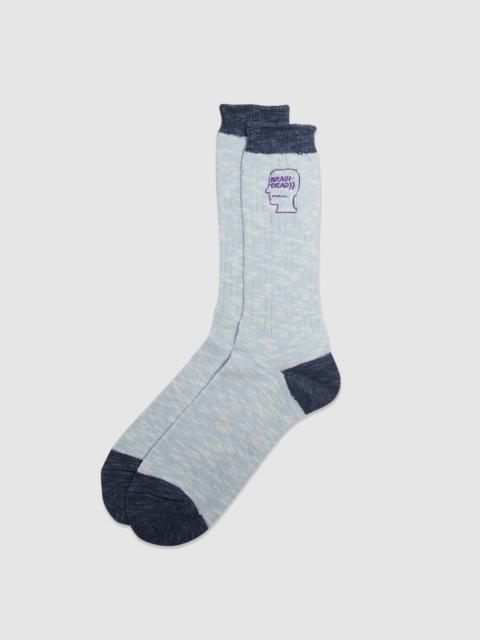 BRAIN DEAD Marled logo head socks