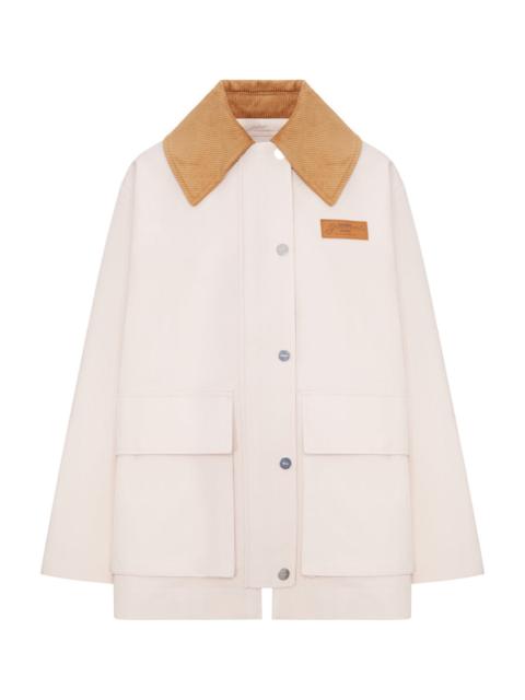 GANNI Ganni Women Pink Twill Jacket With Corduroy Collar