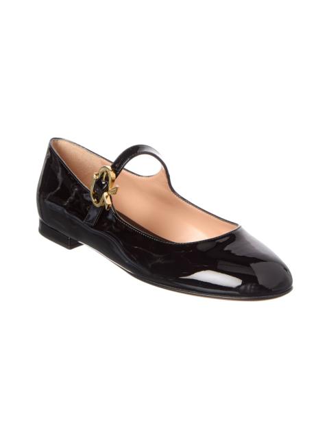 Gianvito Rossi Gianvito Rossi Mary Ribbon Patent Flat
