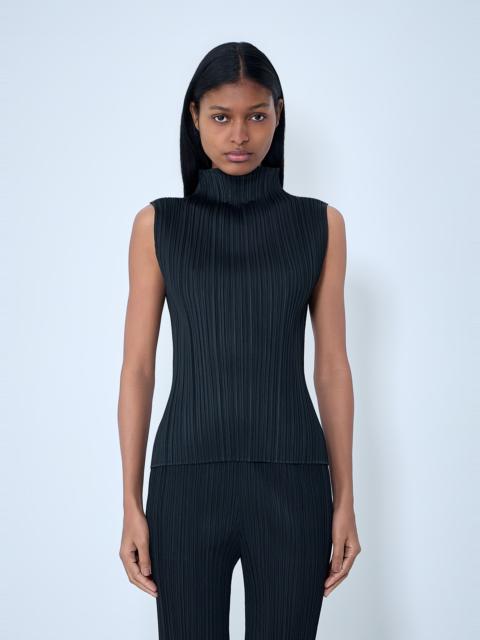 Pleats Please Issey Miyake Pleated High-Neck Sleeveless Top