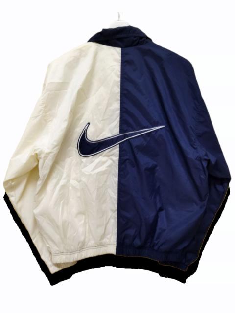 Nike Rare!! Vintage 90s NIKE Big Swoosh 2 Tone Jacket