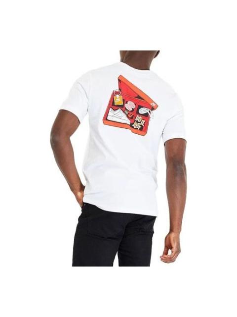 Nike Men's Nike Box Printing Short Sleeve White T-Shirt CI6300-100