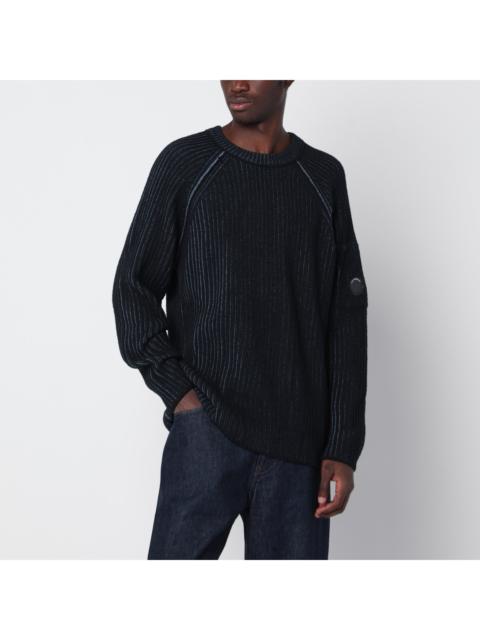 C.P. Company C.P. Company Blue Ribbed Cotton Sweater Men