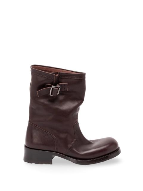 Prada Prada Women Leather Mid-Calf Boots