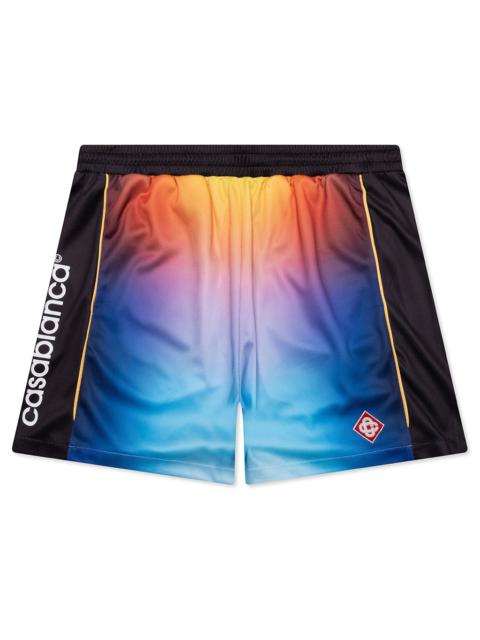 CASABLANCA PRINTED FOOTBALL SHORTS - GRADIENT