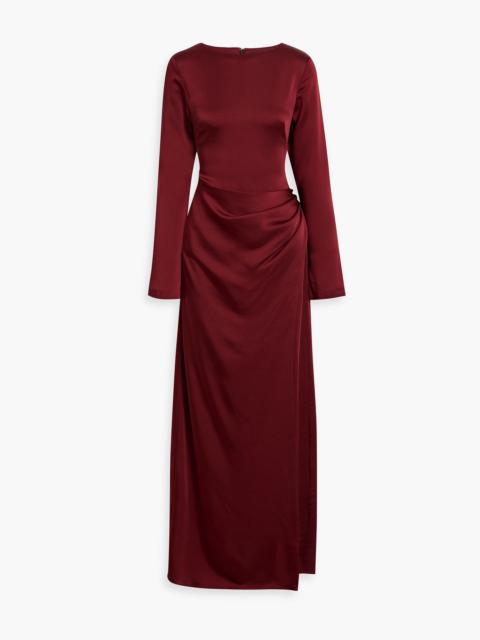 SIMKHAI Quiana draped satin gown