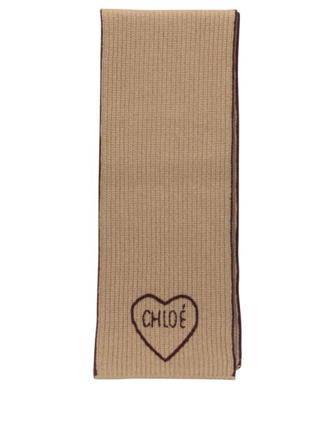 Chloé Chloé Encoeur Scarf Brown