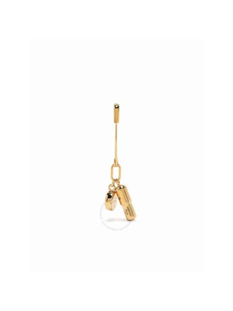 Ambush Ambush Men's Gold Pill-Charm Safety-Pin Earring