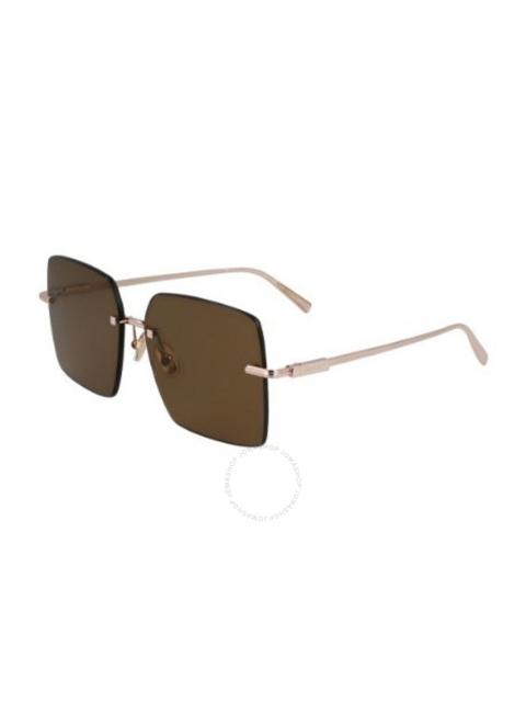 FERRAGAMO Salvatore Ferragamo Brown Square Ladies Sunglasses SF311S 780 60