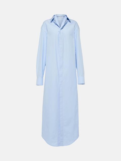 Alaïa Cutout cotton poplin shirt dress