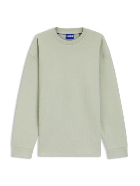 HUGO WAFFLE-STRUCTURE T-SHIRT IN A COTTON BLEND