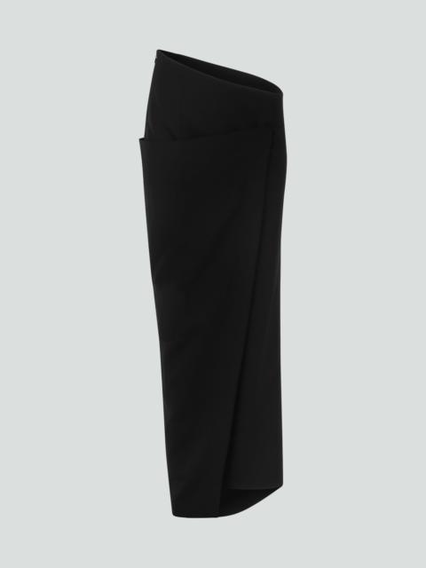 entire studios WRAP SKIRT BLACK WOOL