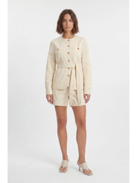 KAREN MILLEN Cotton Utility Button Detail Short