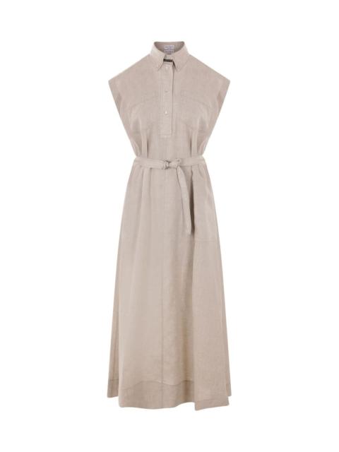 Linen shirtdress
