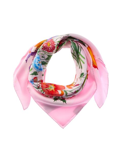 GUCCI Gucci Printed Flora Silk Twill Carre