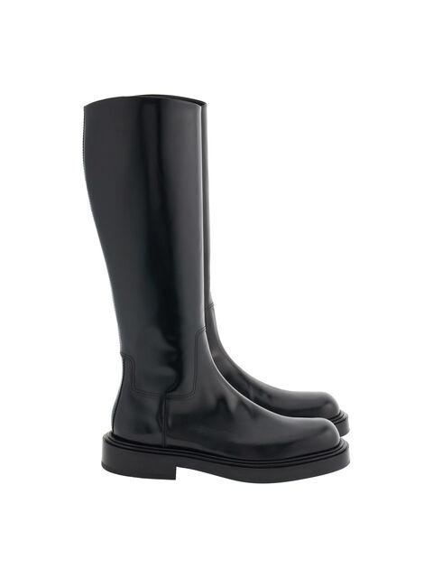 FERRAGAMO Ferragamo Fontana Leather High Boots, Size 9 E